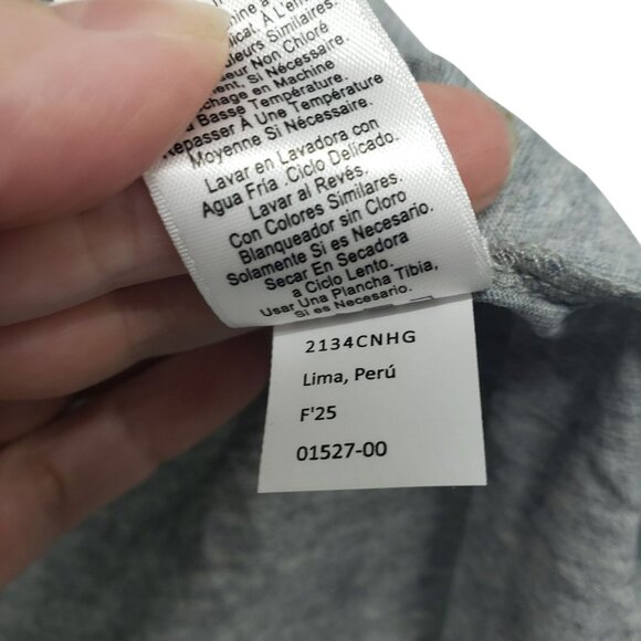 NWT Nation Los Angeles Goldie Crew Neck Top Gray Peru Pima Cotton Organic - Picture 5 of 9